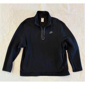 Nike Tech Fleece 1/2 Zip Pullover Mens 2XL Black DQ4314-010 Move To Zero